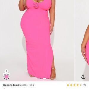 Fashion Nova One Shoulder Pink Dress